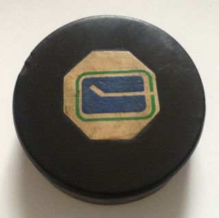 Early - 1970s Vancouver Canucks Game - Converse Puck - 1st Year Style