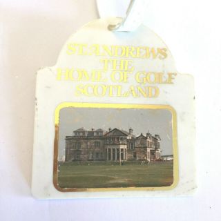 The Old Course St.  Andrews Scotland Golf Bag Tag Official Beaver