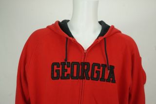 Men ' s Team Nike Georgia Bulldogs Track Jacket Hood Red Large UGA Hoodie 2