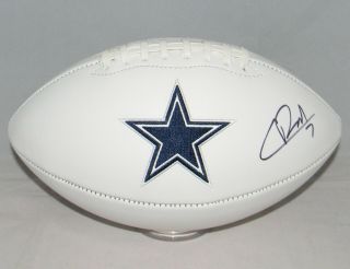Cooper Rush Autographed Signed Dallas Cowboys White Logo Football