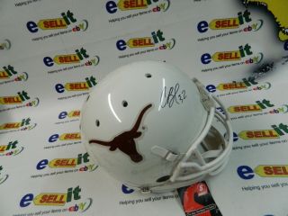 Cedric Benson Autograph Texas Longhorns Full Size Football Helmet With