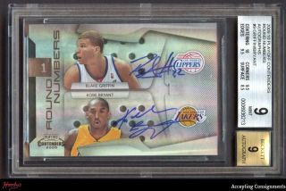 2009 - 10 Playoff Contenders Kobe Bryant Blake Griffin Dual Auto 19/25 Bgs 9