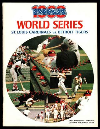 1968 World Series Program St.  Louis Cardinals Vs Detroit Tigers Scored Game 1
