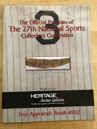Official Program Of The 27th Annual National Sports Collectors Convention