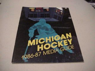 1986 - 87 University Of Michigan Hockey Media Guide