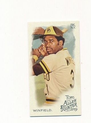 Dave Winfield 2019 Topps Allen & Ginter No Number Nno Back Mini / 50 Padres