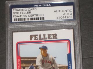 PSA/DNA Authentic Autograph - BOB FELLER Signed Topps Baseball Card 2