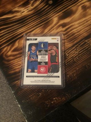 2018 - 19 Panini Contenders Rookie Ticket Luka Doncic Trae Young RC DUAL JERSEY 2