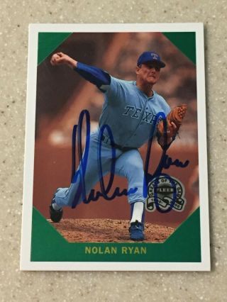 2000 Fleer Greats Of The Game Retrospection 3 Nolan Ryan Signed Card