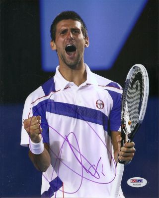 Novak Djokovic Tennis Signed Auto 8x10 Photo Psa/dna