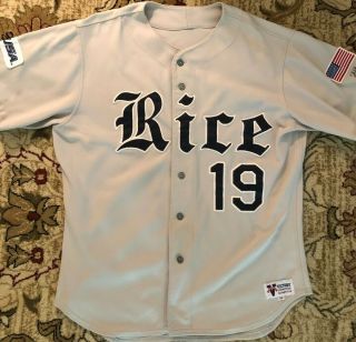 Rice University Authentic Game Worn Baseball Jersey Adult Size 46