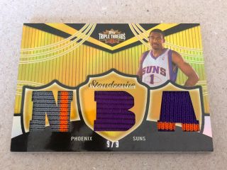 Amare Stoudemire 2007 Topps Triple Threads 3 - Color Jersey Patch /9 Suns Nba