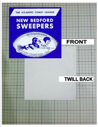 Football Iron On Transfer Twill Glue Back Patch: Bedford Sweepers