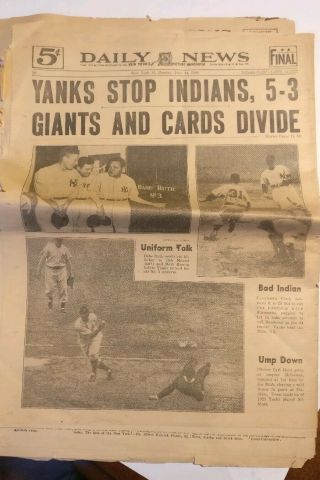 BABE RUTH DEATH and Retirement Yankees - 1948 York Daily News Newspapers 4