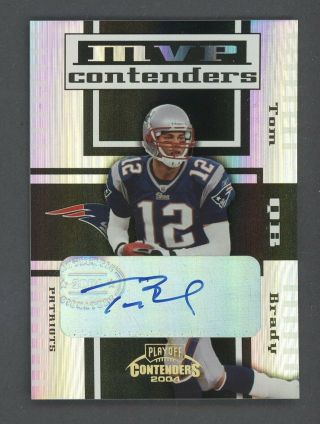 2004 Playoff Contenders Tom Brady Auto Autograph Mvp Contenders 21/25
