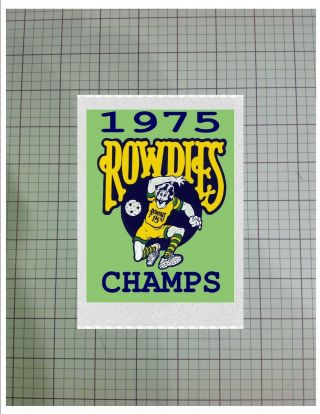 Nasl Transfer On Twill Patch: 1975 Tampa Bay Rowdies Champs