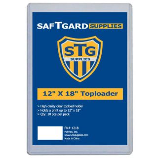 10 Saf - T - Gard 12 X 18 Rigid Top Loader Single Sheet Photo Poster Holder 1218