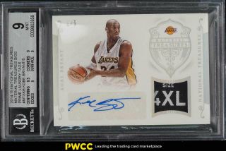 2014 National Treasures Laundry Tags Kobe Bryant Auto Patch /5 Bgs 9 (pwcc)