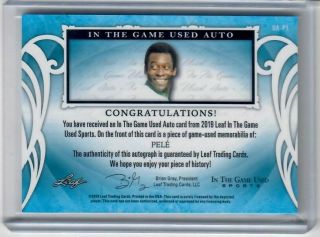 2019 IN THE GAME SPORTS AUTO JERSEY PELE 22/25 AUTOGRAPH 2