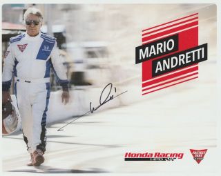 2017 Mario Andretti Signed Honda Fastest Seat In Sports Indy Car Postcard