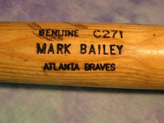Mark Bailey Louisville Slugger Player / Game Bat