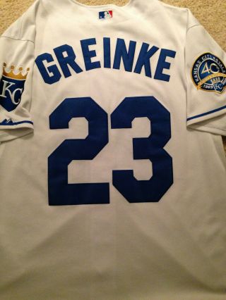 Zack Greinke 23 Kansas City Royals Jersey White Mens 48