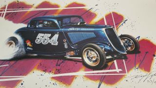 Kenny Youngblood 20 " X30 " Poster Art Of Mooneyham & Sharp 554 Fuel 34 Ford Coupe