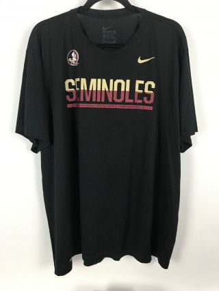 Mens Nike Florida State Seminoles Short Sleeve T Shirt Size Xxl Ncaa College