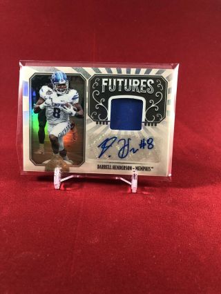 2019 Panini Legacy Futures Ink Darrell Henderson Rc Auto Jersey Memphis Fp - Dh