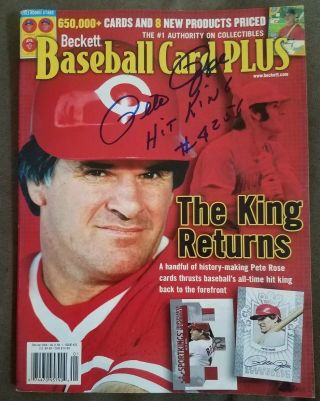 Pete Rose Hit King 4256 Autographed Signed Cover Baseball Card Plus Dec 2008