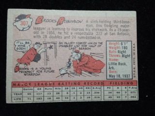 1958 Topps 307 Brooks Robinson Baltimore Orioles combined discounts 2