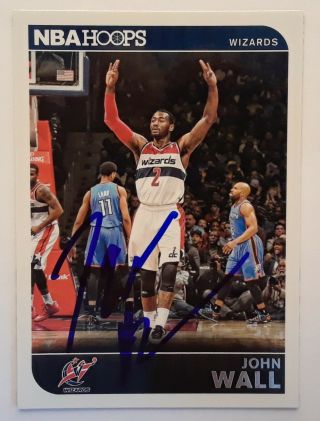 John Wall Signed Autographed 2014 - 15 Panini Nba Hoops Card Auto Wizards Proof