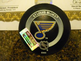 2003 Boston Bruins @ St.  Louis Blues Game Puck - Nhl / Mgg - Loa
