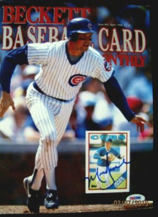 Mark Grace Chicago Cubs Psa/dna Authenticated Autographed 04/ 1990 Beckett