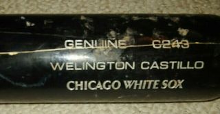 Welington Castillo Chicago White Sox Game Cracked Baseball Bat