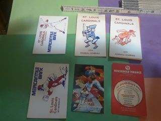 2 1976 & 4 1977 St.  Louis Cardinals Baseball Schedules
