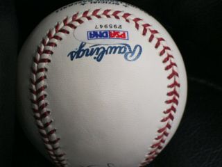 Hank Aaron Autographed Baseball PSA Certified 5
