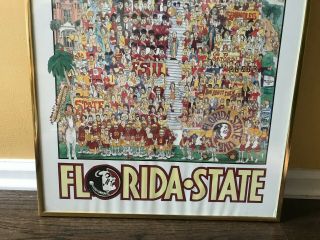 John Holladay 1987 Florida State FSU Seminoles Noles Framed Poster Print 18x24 2