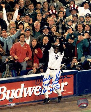 Charlie Hayes Autographed Yankees 8 X 10 Photo Last Out 1996 World Series