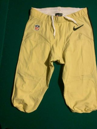 Orleans Saints Size 32 Game Worn / Issued - Drawstring Nike Football Pants