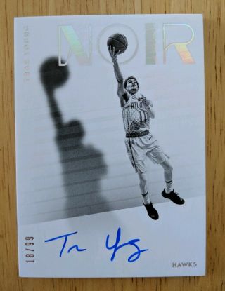 2018 - 19 Noir Trae Young Auto Rc 18/99 Shadow Signatures