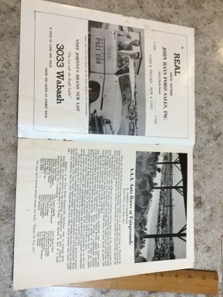 1953 Terre Haute Action Track Race Program Coca Cola Advertising 3