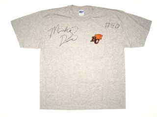 Mickey Dean Training Worn & Signed Official Bc Lions Gildan Xl Shirt Ny Jets
