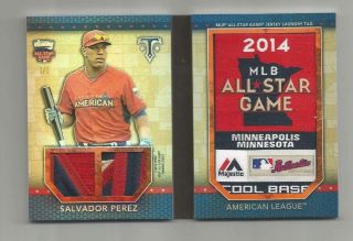2015 Topps Triple Threads Salvador Perez All Star Laundry Tag Patch 1/1