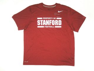 Aj Tarpley Training Worn Signed Official Stanford Cardinal Football Nike Shirt