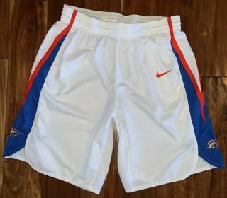 Nike Authentic Game Worn Oklahoma City Thunder Summer League Shorts Size Xlt,  2