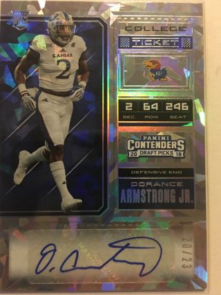 2018 Contenders Cracked Ice Dorance Armstrong Auto Rc 20/23 Cowboys Sp Rare
