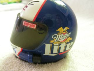 Rusty Wallace Signed Mini 1/4 Scale Racing Helmet Daytona 500 NASCAR Winston Cup 4