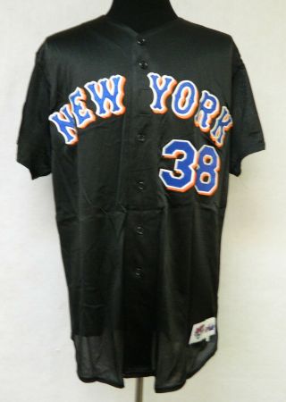 2000 York Mets Dicky Gonzalez 38 Game Issued Poss.  Game Black Jersey