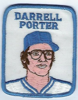 Darrell Porter 1979 Vintage Penn Emblem Baseball Patch Brewers - Cardinals - Royals